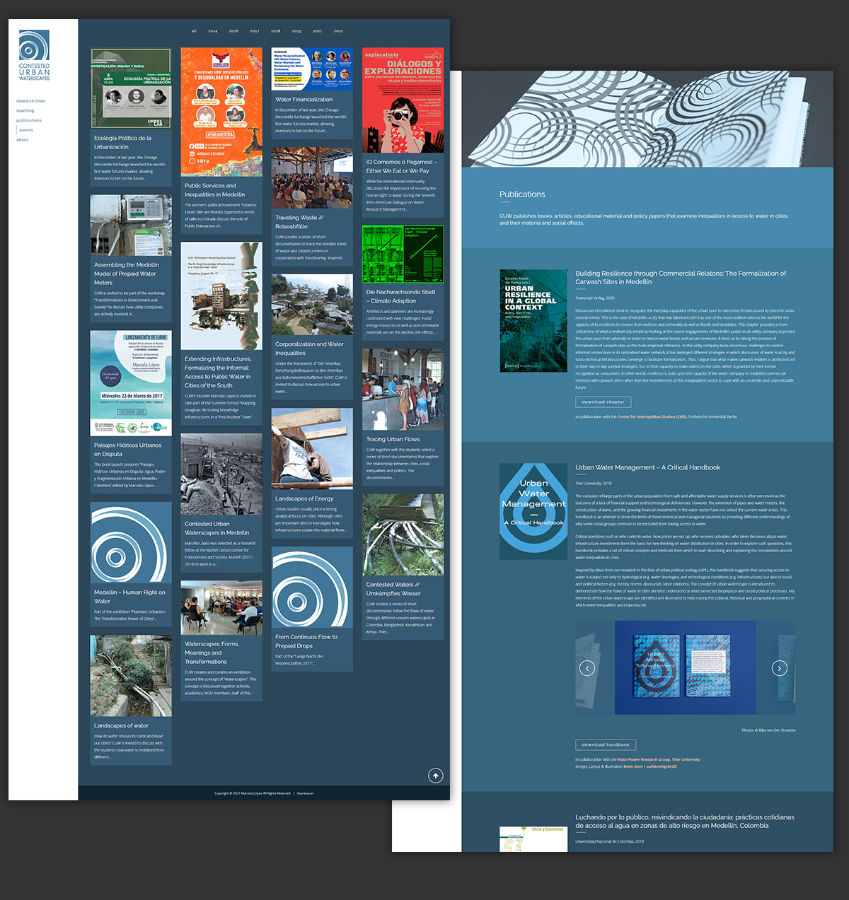 Contested Urban Waterscapes - web UI design 02