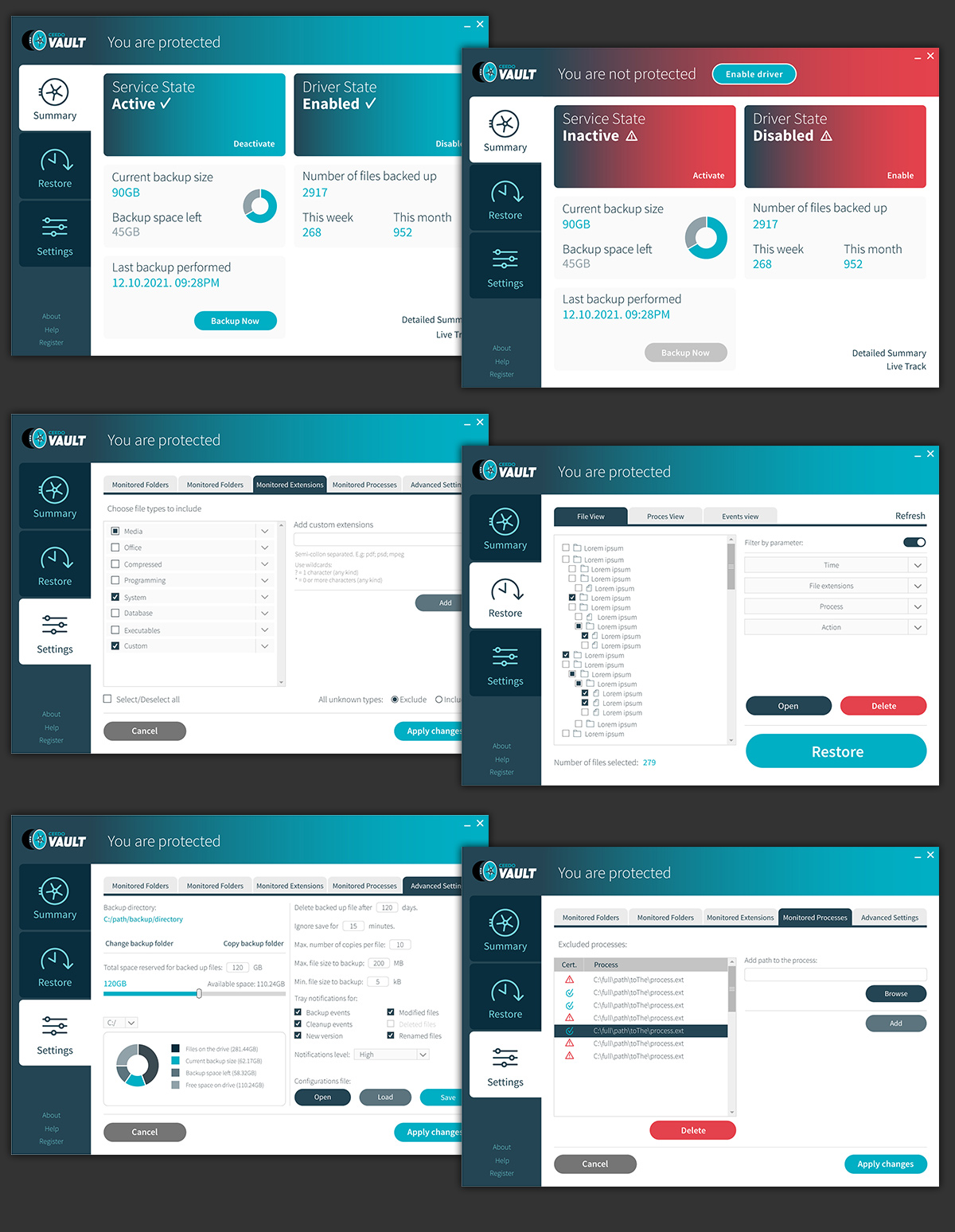 Desktop app GUI design 01
