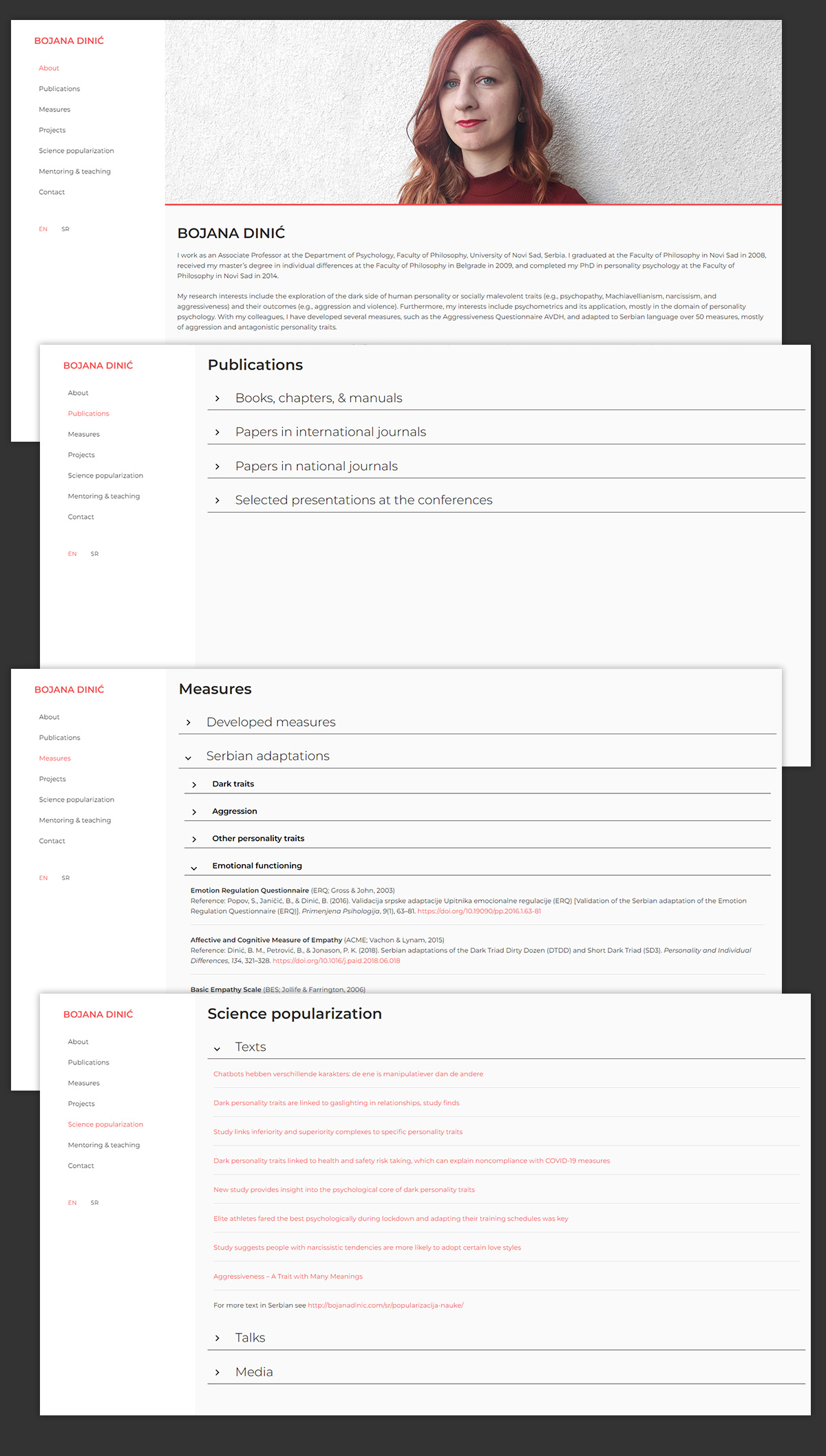 Bojana Dinic - web UI design 01