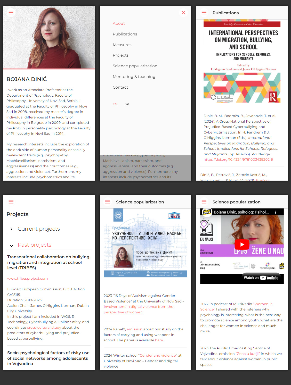 Bojana Dinic - web UI design 02
